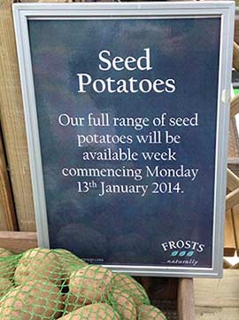 Seed Potato Sign